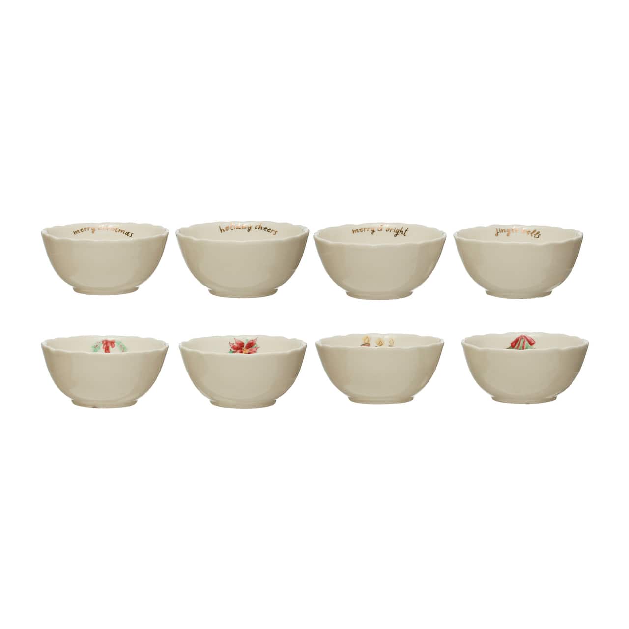 Hello Honey® Holiday Greeting Stoneware Bowls Set